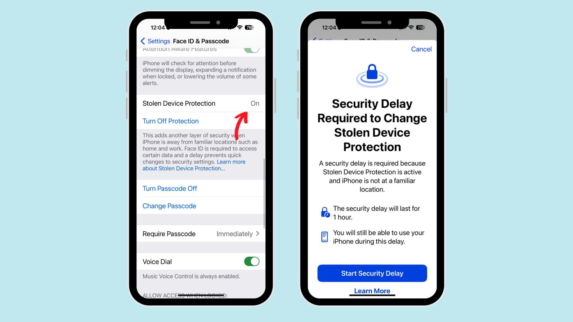 Setting up Apple device protection